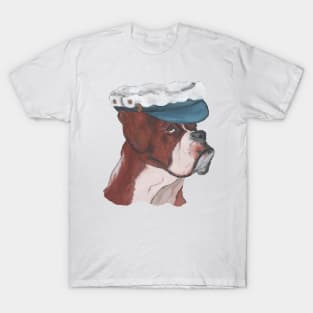 BOXER DOG wearing hat T-Shirt